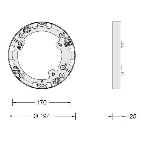 Accessory - 13635A Mounting frame, silver