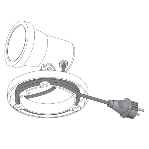 85010K3 LED floodlight with ring base, graphite