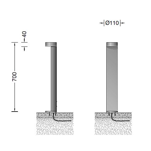 77264K3 LED garden and path luminaire