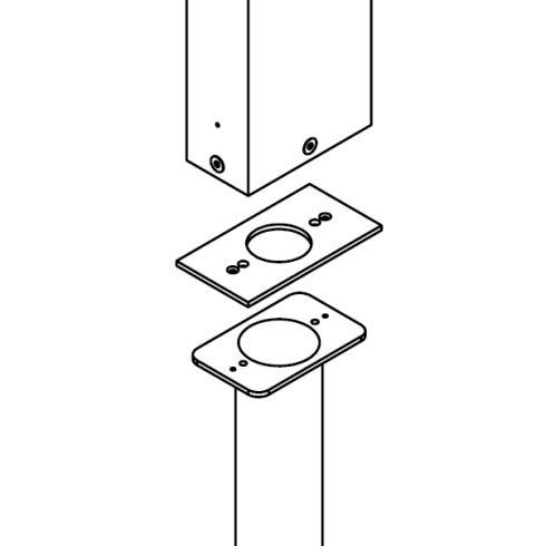 Adapter plate 9019 Accessory for HELESTRA bollards