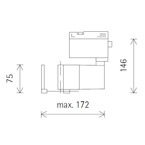 74271.000 POLLUX Contour spotlight for ERCO 3-circuit track system
