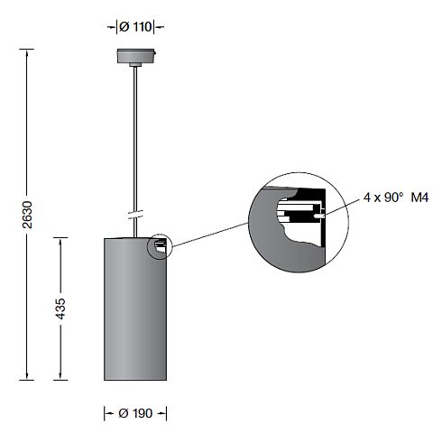 24507K3 LED pendant luminaire