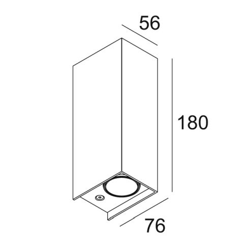 MONO II DOWN-UP LED Wall luminaire, dark grey