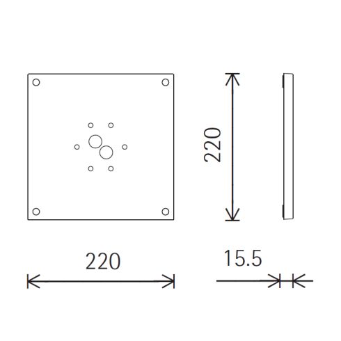 33982.000 Mounting plate Accessory for ERCO luminaires