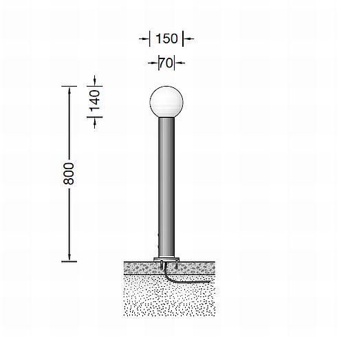 77224K3 Garden and path luminaire, graphite