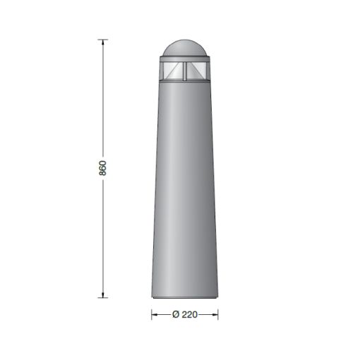 77762K3 Bollard, graphite