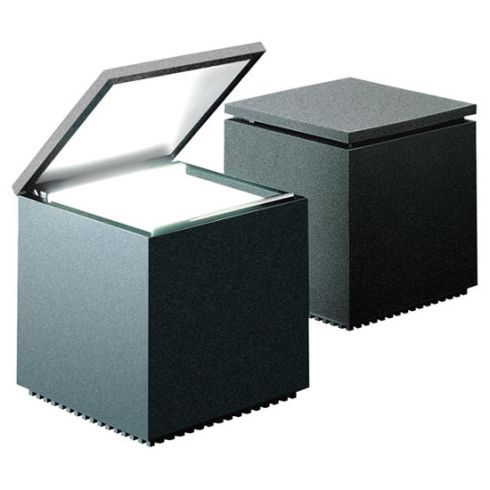 Cuboluce laccaseta Table luminaire, antracite