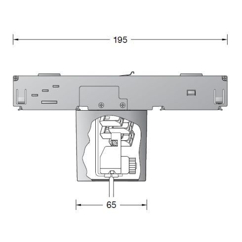 13217 Track adapter velvet black for BEGA system pendant luminaires