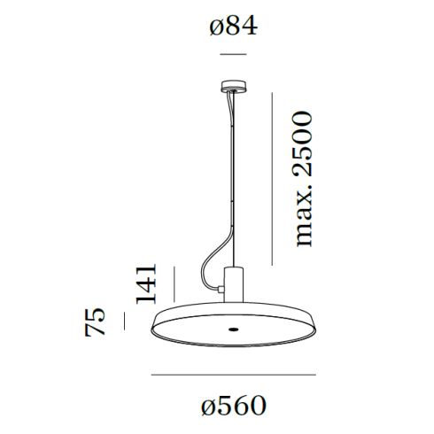 ROOMOR OFFICE CABLE 1.0 4000K LED pendant luminaire, white