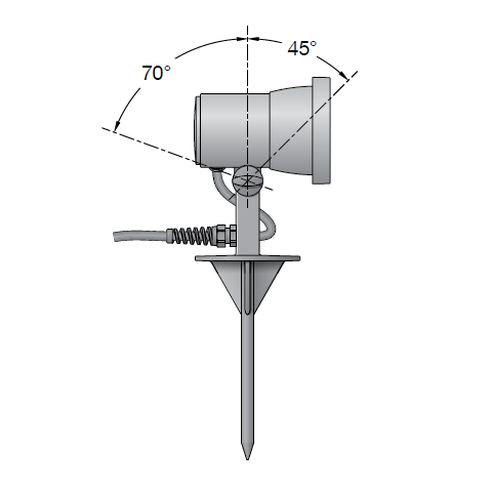85009K3 LED floodlight with earth spike, graphite