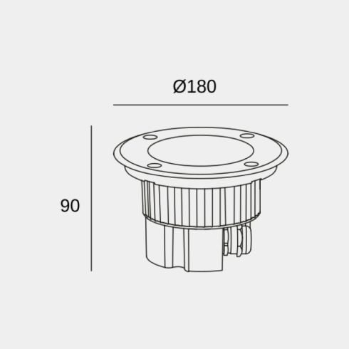 GEA POWER LED ROUND Ø 180 In-ground luminaire