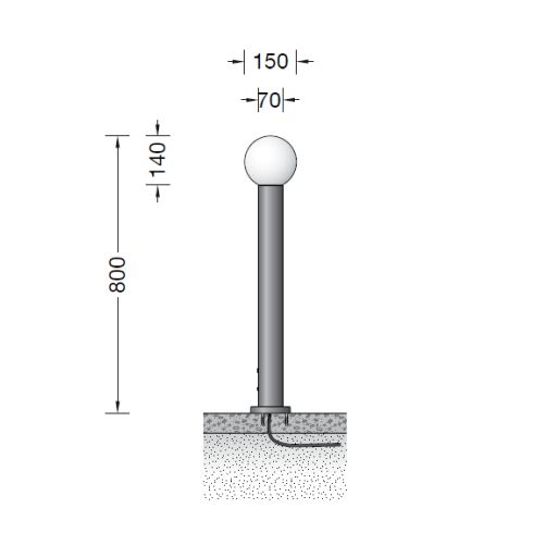 77224BK3 Garden and path luminaire, bronze