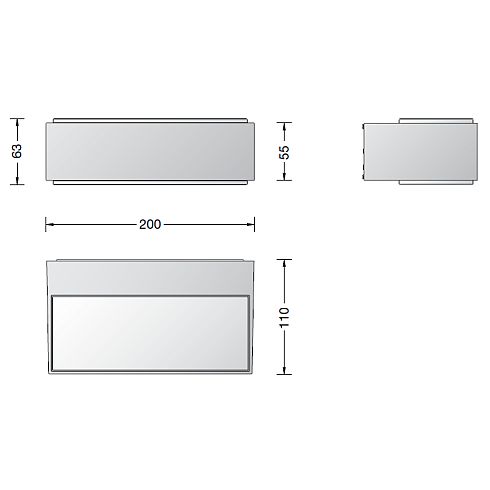 12277.4K3 LED wall luminaire, palladium