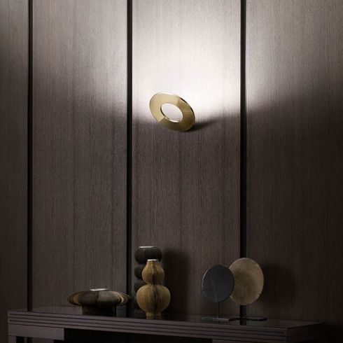 Passepartout ottone LED wall luminaire, brass