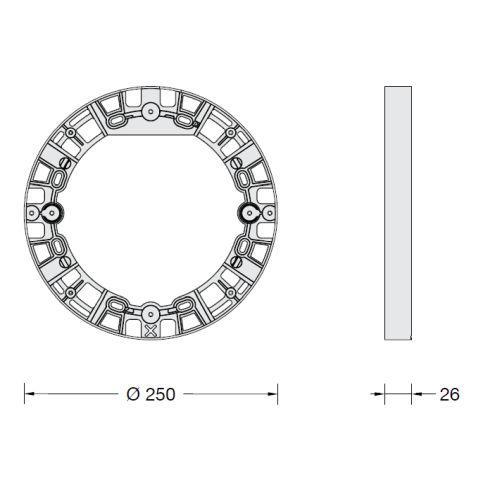 Accessory - 13636A Mounting frame, silver