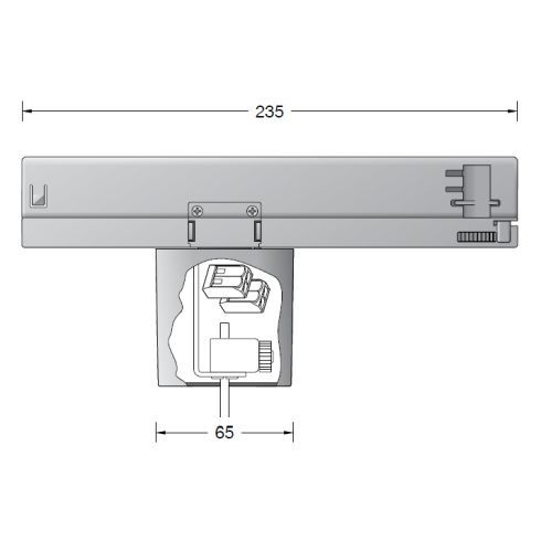 13221 Track adapter velvet black for BEGA system pendant luminaires