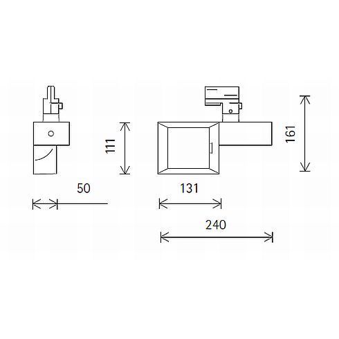 73442.000 OPTON LED floodlight for ERCO DALI track system