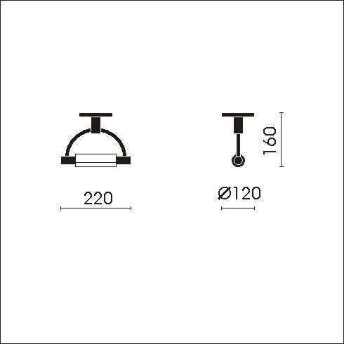 Gradi minisoffitto retinato Ceiling luminaire, nickel satined