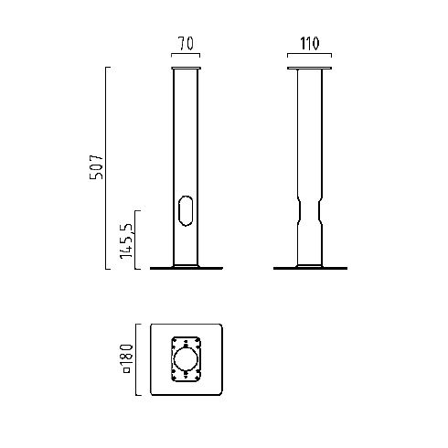 Anchorage unit A19900 Accessory for HELESTRA bollards