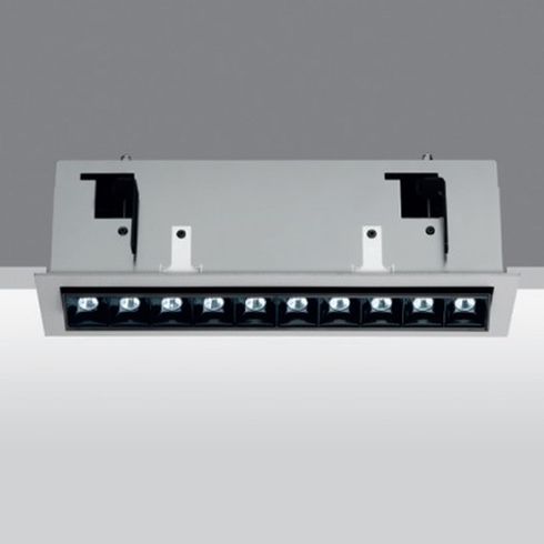 Laser Blade Adjustable - 10 Recessed LED ceiling luminaire, grey-black