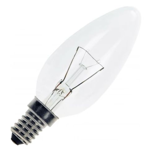 Candle lamp, clear C35 / 15W / base E14