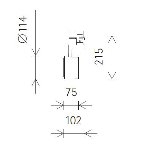 71611.000 PARSCAN white LED spotlight for ERCO DALI system