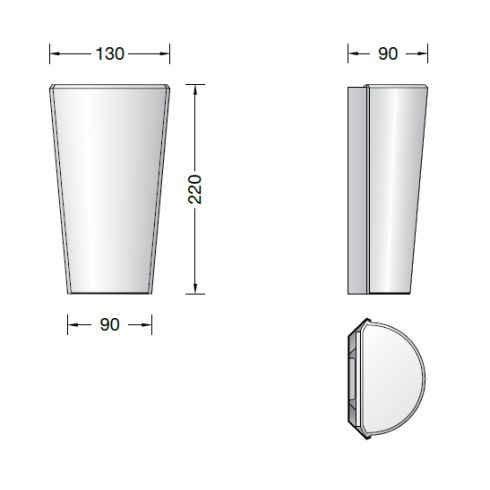 50125.1K3 LED wall luminaire, white