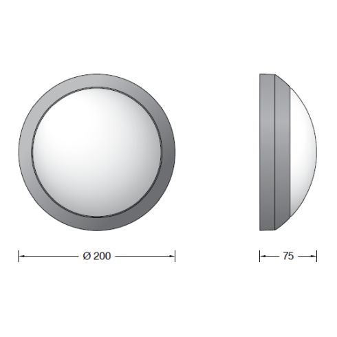 24148 Ceiling and wall luminaire, graphite