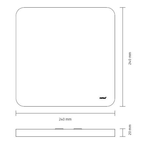 Cubic 64 ON LED ceiling luminaire 3000K