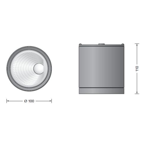 24425K3 Ceiling downlight, graphite