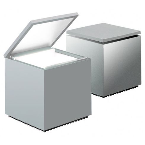 Cuboluce metallizzato Table luminaire, silver