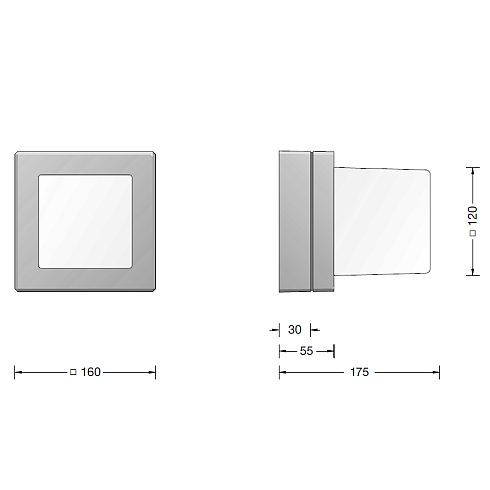 22444K3 Wall, ceiling and pillar luminaire
