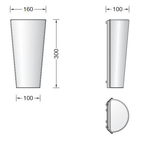 50126.1K3 LED wall luminaire, white
