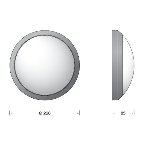 24175 Ceiling and wall luminaire, graphite