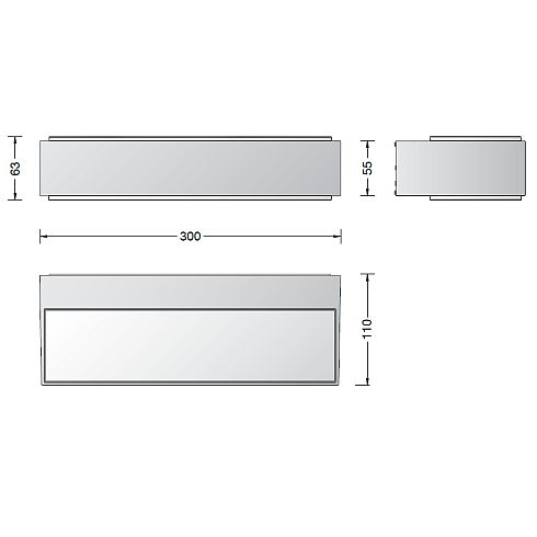 12278.4K3 LED wall luminaire, palladium