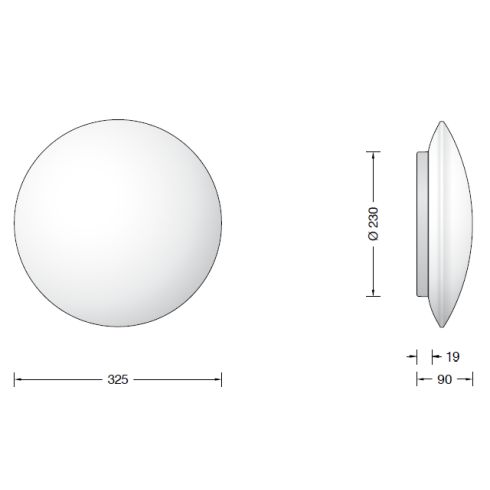 50464K3 - PRIMA LED ceiling and wall luminaire