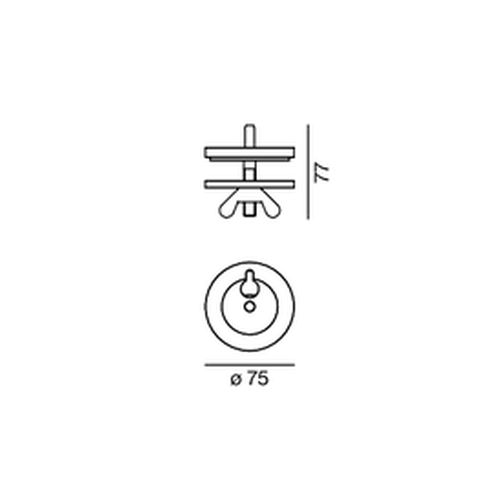 TABLE CLAMP FOR HOLE Ø 68mm white for XAL table luminaires