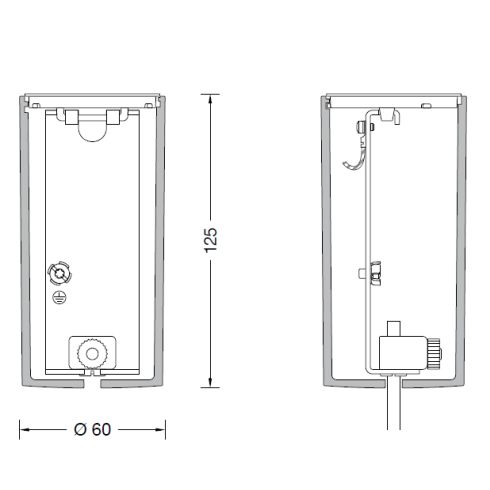 13245 - Surface-mounted canopy velvet white for BEGA system pendant luminaires