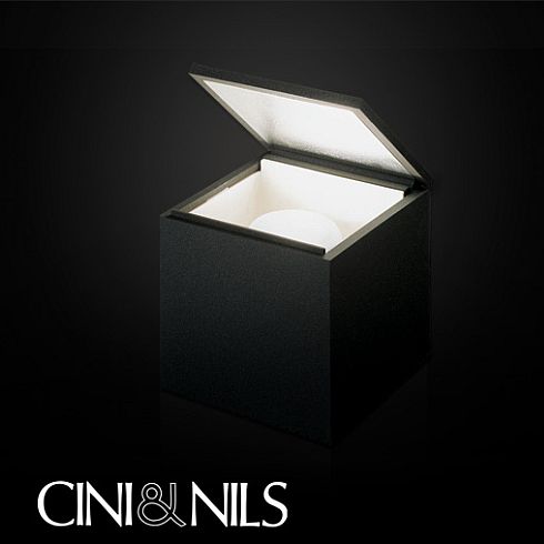 Cuboluce metallizzato Table luminaire, silver