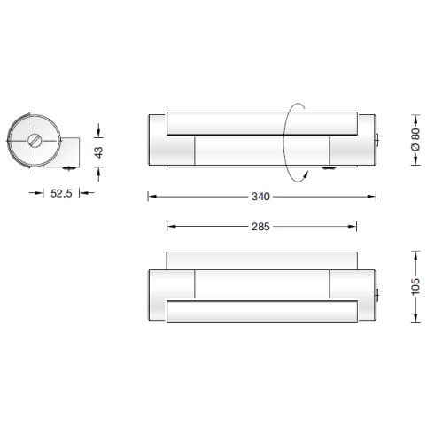 23404.1K3 - VARIATA 1 LED wall luminaire, white