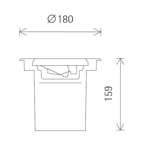 33424.000 TESIS lens wallwasher In-ground luminaire