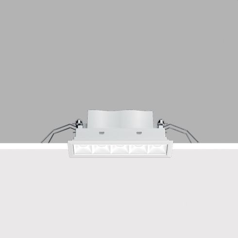 Laser Blade Frame General 2700K - 5 cells Recessed LED ceiling luminaire, white