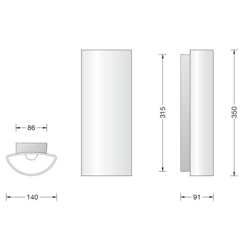 50086.2K3 LED wall luminaire