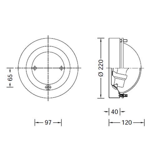 31489K3 Ceiling and wall luminaire