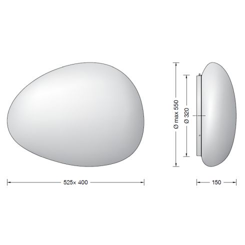51132K3 - PEBBLES Wall luminaire