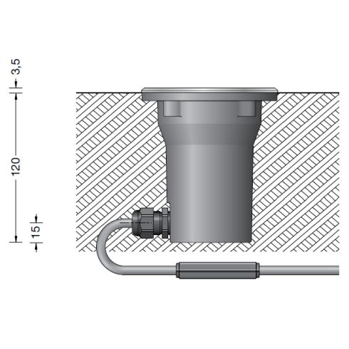 84086K3 LED in-ground luminaire, asymmetrical