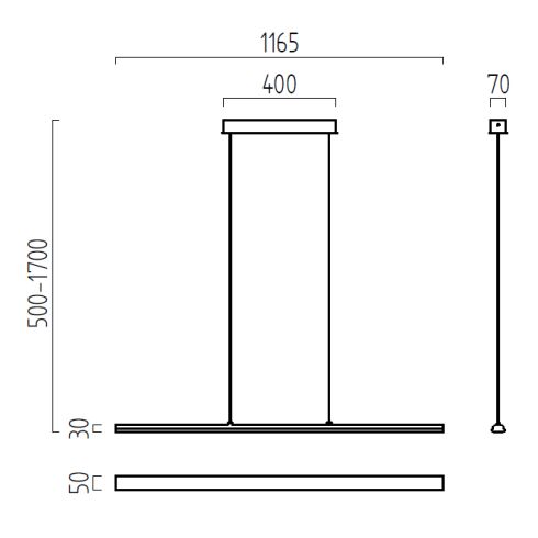 VENTA easy-lift LED pendant luminaire