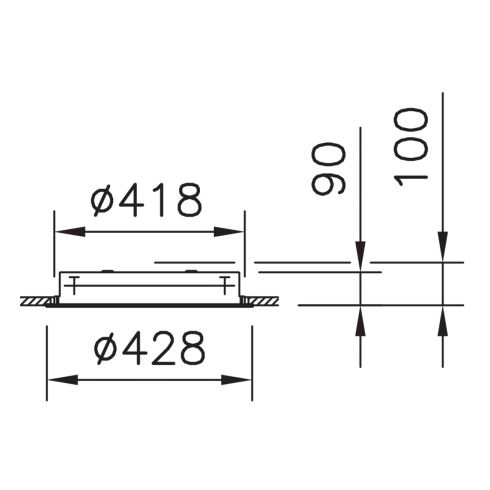 SOLO LED 19W Recessed ceiling luminaire, with trim