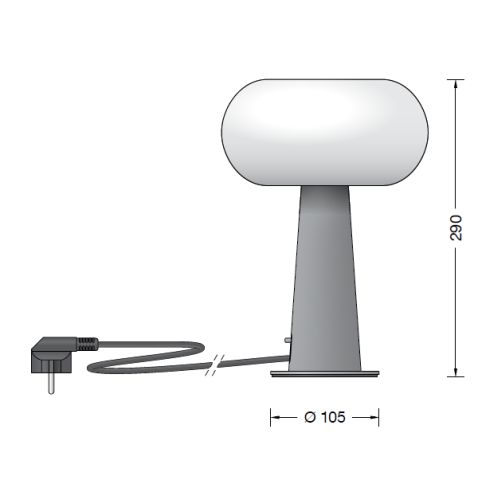 51444.5K3 Table luminaire, velvet black