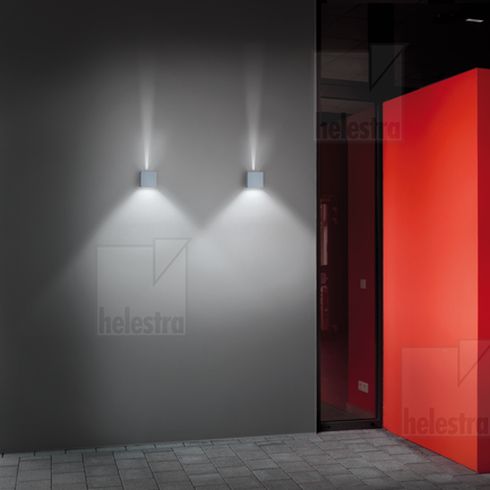 SIRI 44 silver grey LED wall luminaire